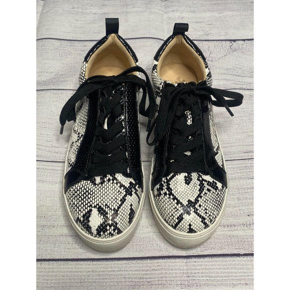 Women's‎ Camel Threads black/white Livi snakeskin sneakers EU 39 -size 8 - Picture 1 of 5
